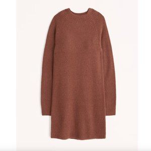 Long-Sleeve Mockneck Mini Sweater Dress